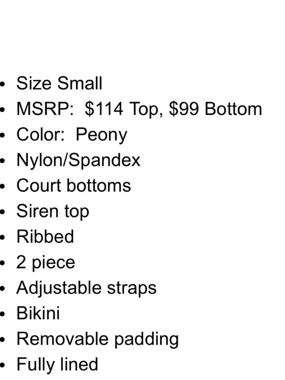 L*SPACE Peony Purple Siren Top Court Bottom Ribbed Miami Beach style Bikini L - Picture 3 of 11